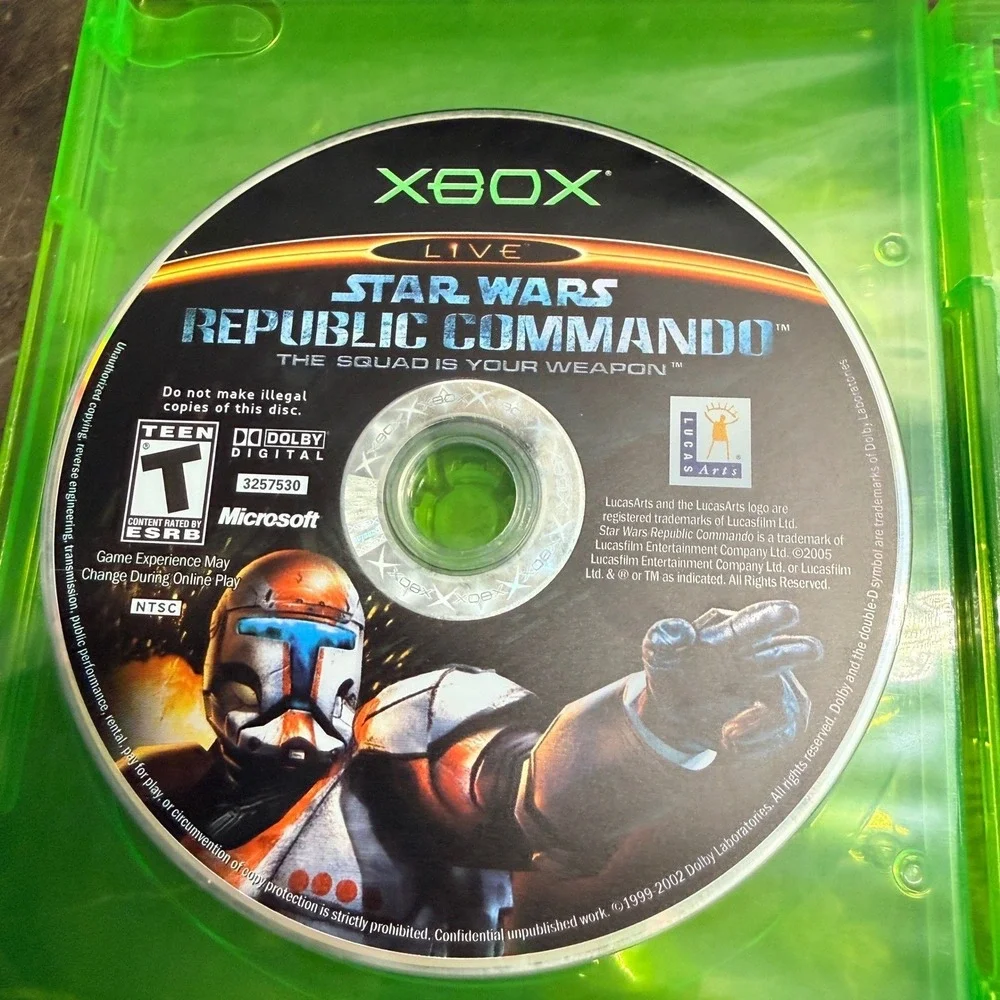 LucasArts Star Wars Xbox Game Bundle Republic Commando Episode III Sith 2-Pack